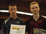 Zleva S. Baran (Mysłovice) a S. Dusík (Kotlářka), vítězové družstev dorostenců 