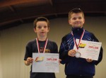 Zleva Š. Waldhauser (Liberec) a J. Kaucký (Kotlářka), druhé místo v útěše družstev nejmladších žáků